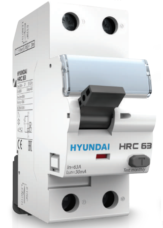 RCCB HYUNDAI 3P+N 63A 30mA 10kA ( HRC63 )